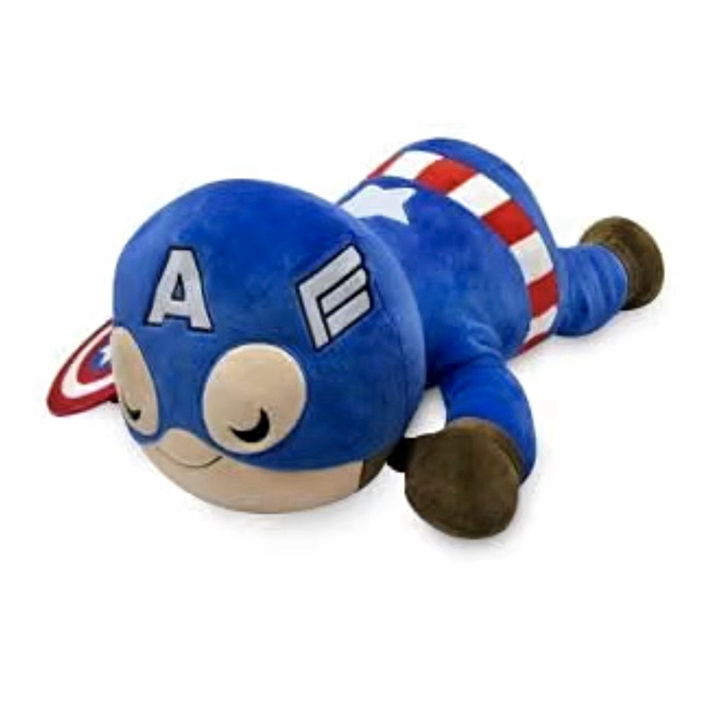 Captain America Licensed Bear Plush Stuffed Animal w/ Shield Blue Red White